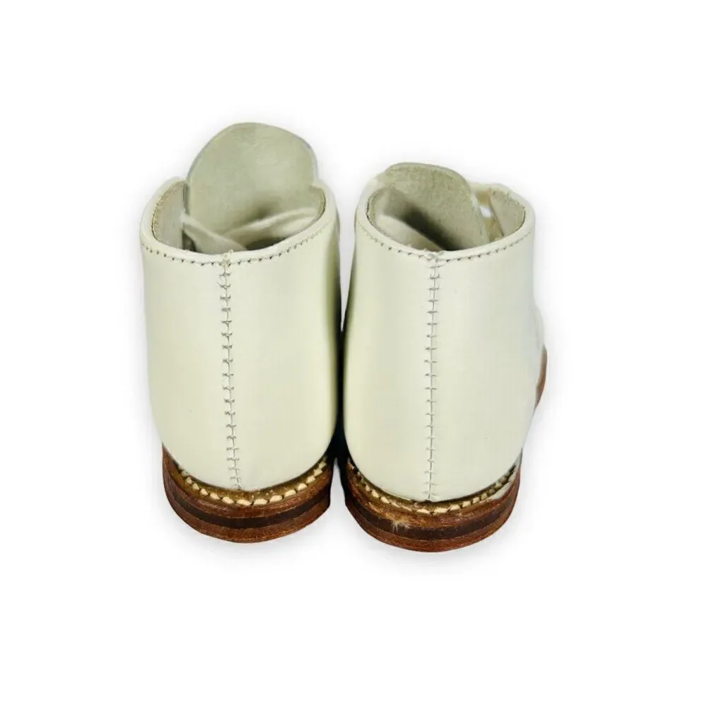 Vintage‎ Made in USA Smocked Style Boots White Toddler 7D